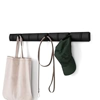 Umbra Flip 8 Hook Wall Mounted Coat Rack, Black