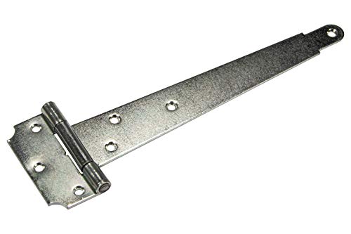 Alpenstah Charnière de porte en métal galvanisé pour porte de jardin avec serrure | Bande de porte de 250 mm | en acier galvanisé | Charnière de porte à visser dans le bois Cover