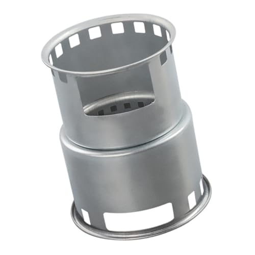 HANABASS 体式野外薪ストーブ ステンレス製ポータブル調理器具 軽量耐久 アウトドアキャンプ用 クッキングパネル付き 家族や友人との野外料