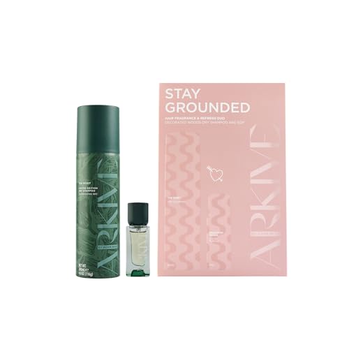 ARKIVE Decorated Woods Duo - Dry Shampoo & Parfum Set - Volumising Dry Shampoo - Vegan Shampoo with Baobab Protein - Natural for Scalp Moisture and Hair Shine - Pregnancy-Safe