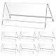 Wanfoou 12 Stück A-Aufsteller, 20 x 8 cm Tischaufsteller, Tischaufsteller Dachform, Werbeaufsteller aus Acrylglas, für Schule Büro Konferenzraum, Transparent