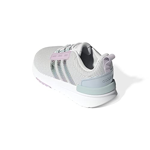 Adidas Unisex-Baby Racer Tr21 Running Shoe, White/Almost Pink/Blue Tint, 10 Toddler #TOP2