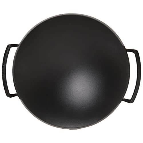 Le Creuset Enameled Cast-Iron 14-1/4-Inch Wok With Glass Lid, Cobalt Blue #TOP2