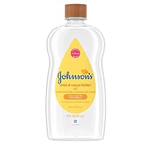 Johnsons Baby Mineral Oil Enriched with Shea & Cocoa Butter for Baby Massage & to Prevent Moisture Loss & Help Relieve Dry Skin, Allergy Tested for Babies, Kids & Adults, 20 Fl Oz Pack of 6