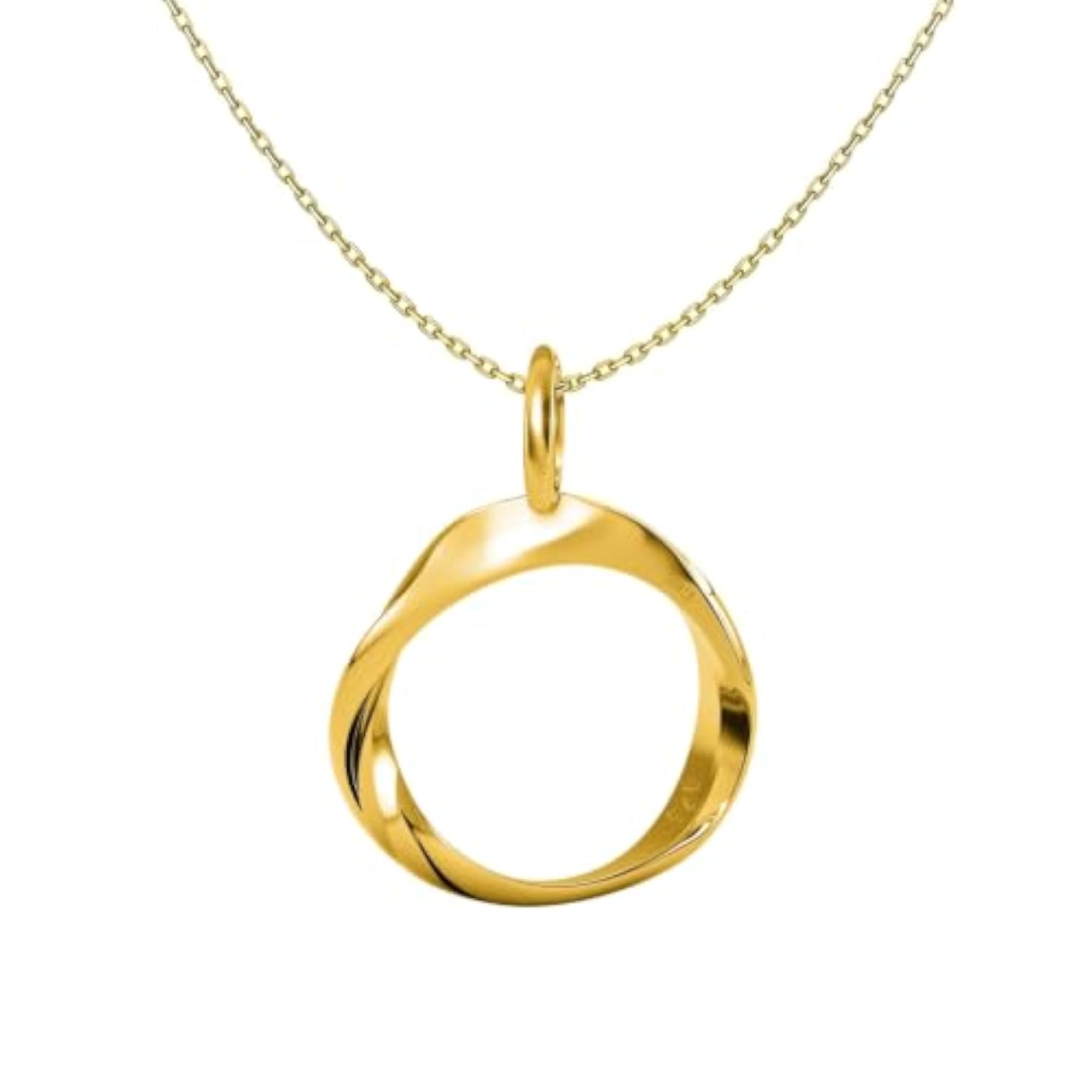 925 Silver Mobius Infinity Twist Pendant Necklace