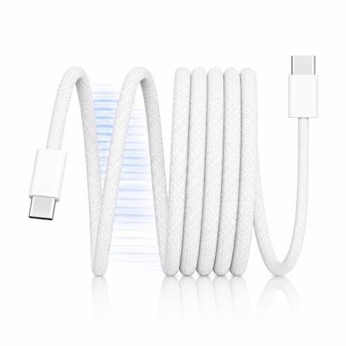 Image of USB Type C to Type C Fast Charging Cable, 1M USB-C Charger Cord with 480Mbps Data Sync, Compatible with iPhone 17 /16 /15 Series, MacBook, iPad & All USB Type-C Devices (Free Cable Protectors)