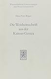  Die Weisheitsschrift aus der Kairoer Geniza (Wissenschaftliche Untersuchungen zum Neuen Testament, Band 53)