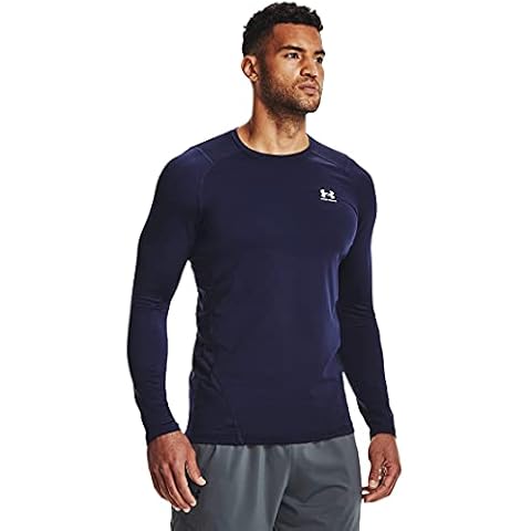 Under Armour CG Armour Fitted Crew Hombre Transpirable con Paneles de Malla, Camiseta de Manga Larga Deportiva Cover