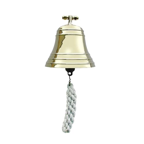 NKlaus Campana de barco de latón, 12,5 cm, estilo retro, decoración náutica, elegancia oceánica 16081