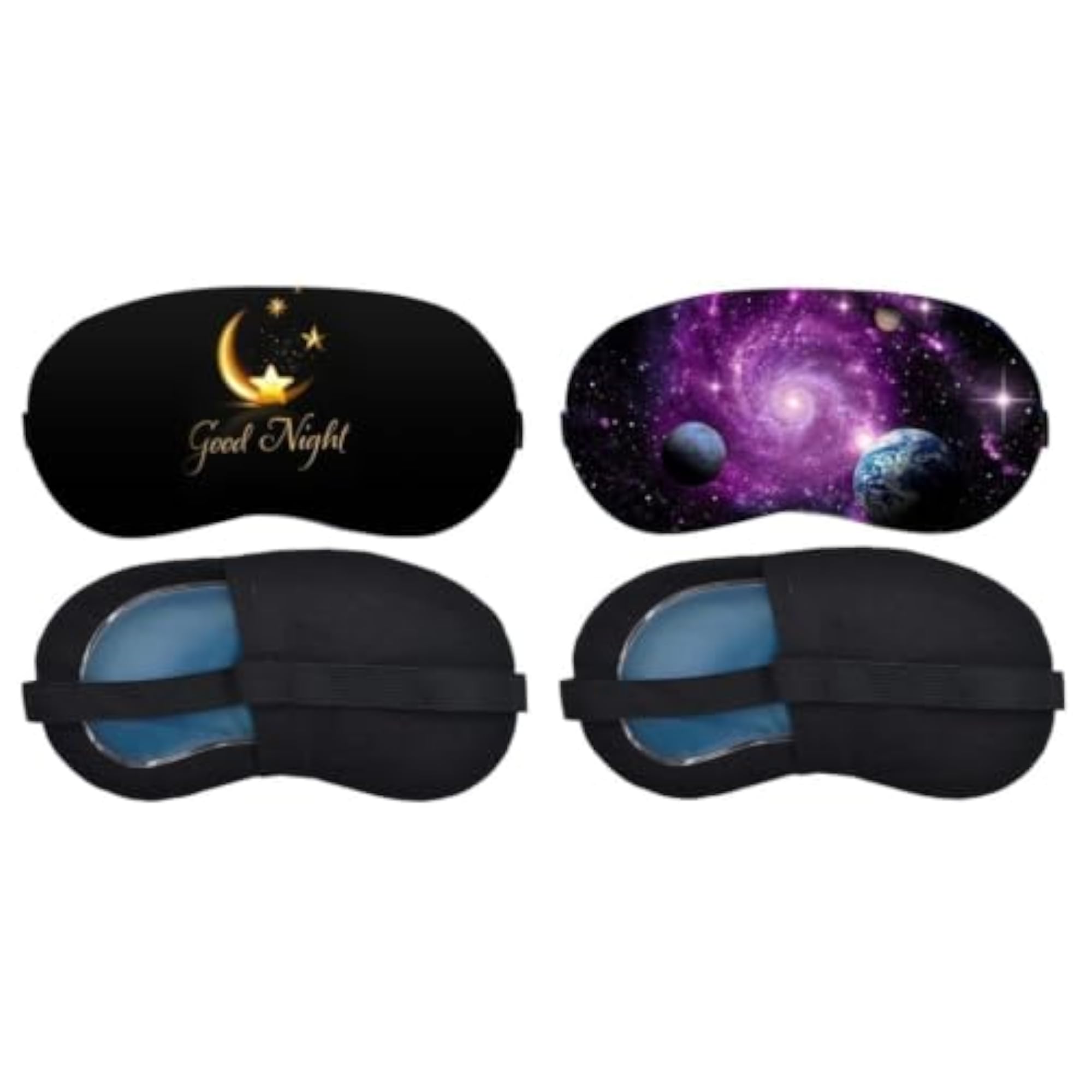 Golden Good Night Sleeping Mask Combo, Light-Blocking Eye Cover