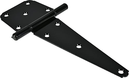 Hardware Essentials 851698 Heavy Duty T-Hinge Black (8")