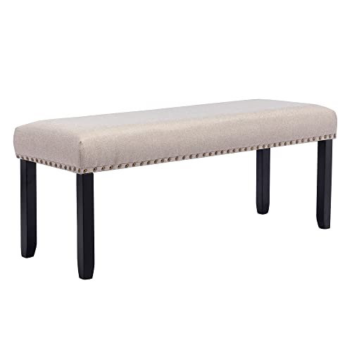 DUHOME Banc Banquette Design Classique, Banc de Couloir Rembourré avec Housse en Lin Pieds avec Pieds en Bois -pour Chambre Salle à Manger Salon Couloir Piano,Beige - Les Beatles, Paul McCartney, John Lennon, RIngo Starr, George Harrison DUHOME Banc Banquette Design Classique, Banc de Couloir Rembourré avec Housse en Lin Pieds avec Pieds en Bois -pour Chambre Salle à Manger Salon Couloir Piano,Beige