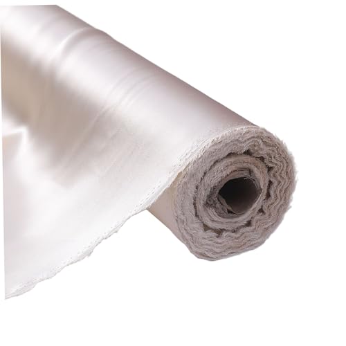Tissu en soie de mûrier au mètre 19 Momme Champagne pour couture de pyjamas de luxe