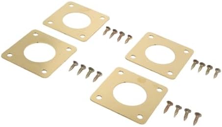 Vasiumic 4 Pack Birdhouse Entrance Protector Bluebirds, Resistant Steel Hole with 1.25 and 1.125 Inch Openings, Golden Finish Safety Barrier for Nest Box Accessories(11/8Inch) — view 8