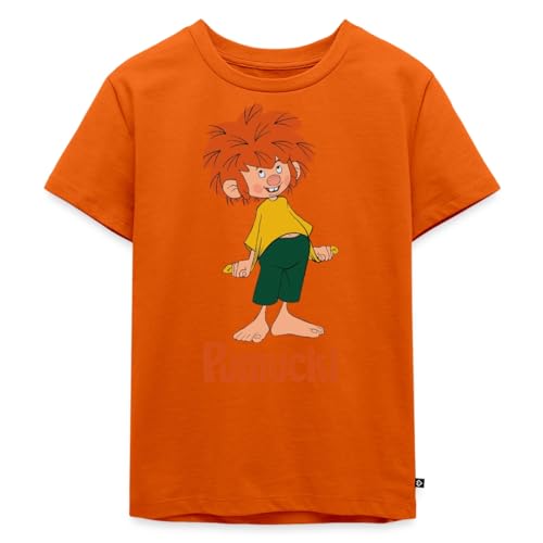 Spreadshirt Pumuckl Mit Frecher Pose Und Verschmitztem Lächeln Kinder Premium T-Shirt 98/104 (2 Jahre) Orange