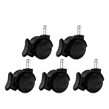 Ruedas 5 unids/lote 2 pulgadas negro/naranja/gris/freno 200 KG silla de oficina rueda de ordenador(Black-Brake)