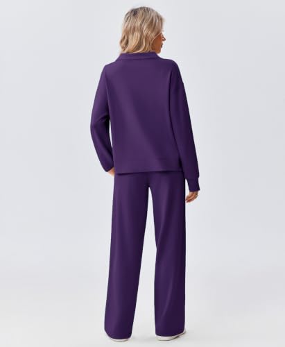 Image of PINSPARK 2 Piece Sets for Women 1 /2 Zip Sweatsuit 2026 Matching Outfit Fall