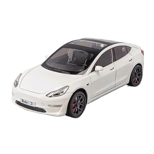 Miniatura a escala 1:24 Tesla Model 3 de metal fundido