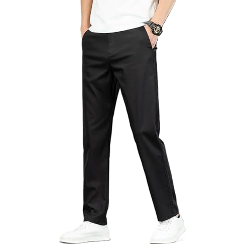 Men's Casual Pants Business Stretch Straight Slim Formal Suit Trousers