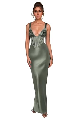 Mermaid Prom Dresses Long for Women Satin Spaghetti Straps Corset Formal Evening Party Gowns 2025