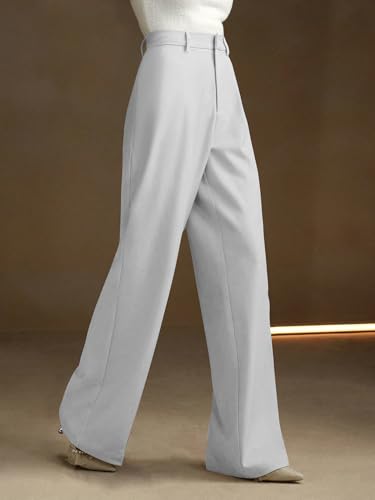 Image of KERI PERRY Trousers for Woman Pants Women's Formal Office Korean | Black Beige Track Pant | Straight | Cotton Spandex Stretchable Trouser | High-Waisted Bottom Wear