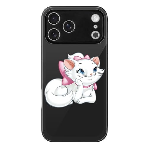 【iPhone17ProMax用ケース】マリーちゃん 猫 ネコ 強化ガラス TPUバンパー 携帯ケース あいふぉん17ProMaxケース 超軽量 黄変防止 傷つけ防止 人気 プリント Case
