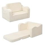 MeMoreCool Cord Kindersofa, Kinder Relaxsessel, Baby Lounge Sofa, Mini Couch für Kuschelecke Kinderzimmer, ausklappbare Couch für Jungen und Mädchen im Alter von 1–3 Jahren, Beige