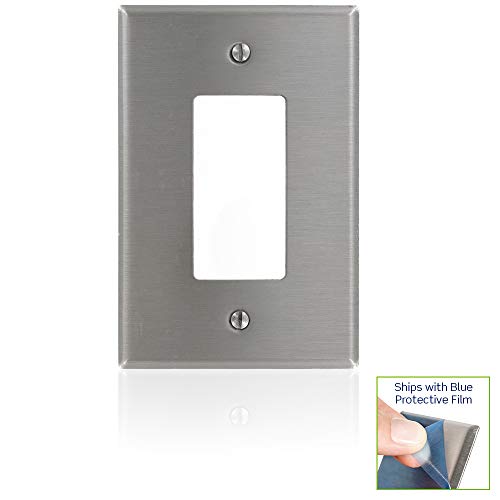Placa de acero inoxidable Leviton SSJ26-40 con acabado arquitectónico Midway 3