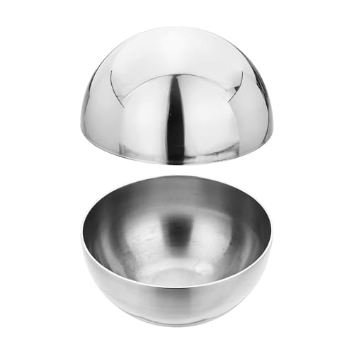 QUARKZMAN 2Pcs Demi-Sphères Creuses en Acier Inoxydable, 61mm(2.4