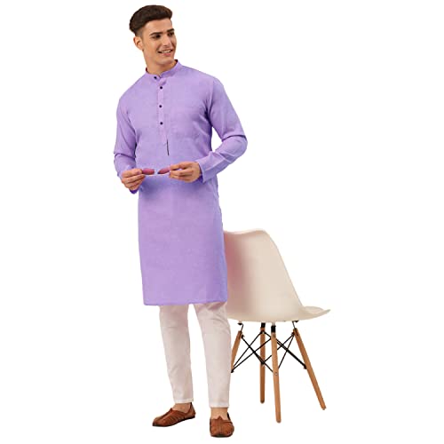 Image of Jompers Men's Cotton Ethnic Solid Kurta.