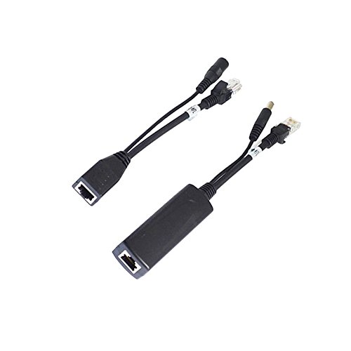Kit POE COOSO Splitter y Inyector Pasivo Compatible con la mayoría de Switches y Cámaras HD. 24V a 12V, 2 Pares miniatura 3