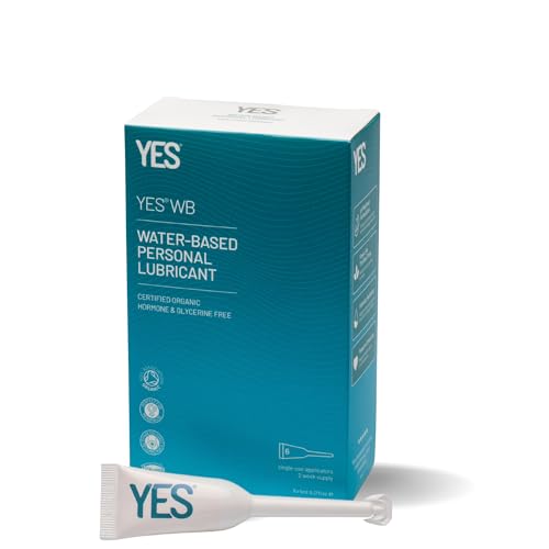 YES® WB Gleitgel auf Wasserbasis | Intensiv Hydrierendes & Wasserbasiertes Gleitgel | Bio-zertifiert | Ohne Hormone oder Glyzerin Hergestellt | pH-angepasst (6 x 5ml Applikatoren)