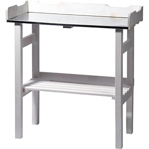 dobar Pflanztisch Kiefernholz Weiß 78 x 38 x 84 cm