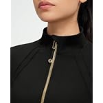 SUUKSESS Women Golden Full Zip Up Workout Cropped Jackets Lightweight Athletic Yoga Tops - Image 4