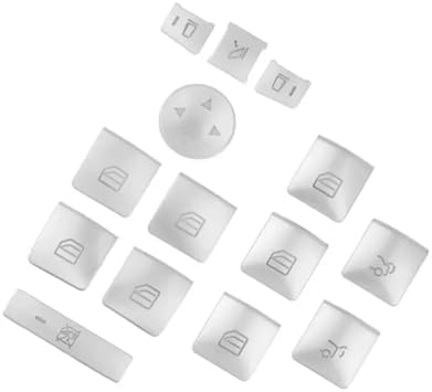 Car Air Conditioning Dash Button Sticker for Benz Classe C W204 2008 2009 2010 2011 2012 2013 2014,Radio Dash Buttons Decal Replacement Stickers Auto Interior Accessories,B-Silver