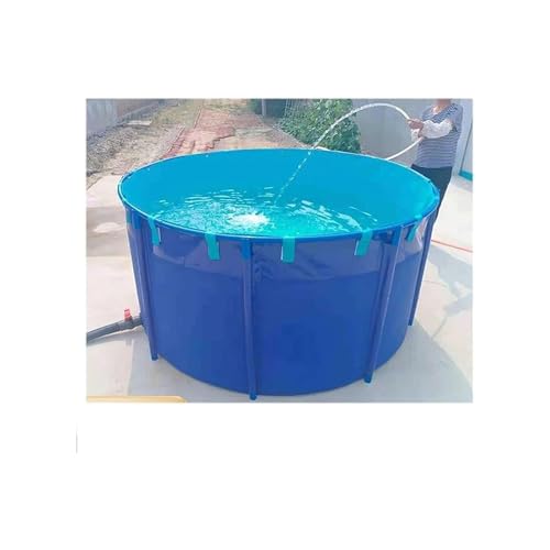 Genérico Piscina Infantil elevada - Estanque Circular de PVC Impermeable con Soporte de fácil instalación y Tanque de Almacenamiento de Agua de 470 l (1 x 0,6 m) para Disfrutar al Aire Libre.