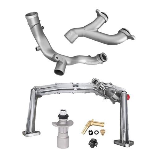AutoZenith Upgraded Aluminum Coolant Water Pipe Kit Compatible With Jaguar Land Rover 3.0L V6