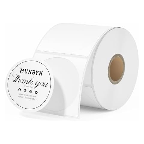 MUNBYN 50 x 50mm Circle Thermal Labels Cover