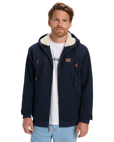 Sudadera Quiksilver Cypress Keller con capucha y cremallera para hombre en color gris
