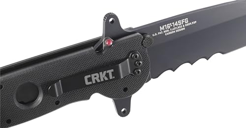 image for CRKT M16-14SFG Folding Knife with Liner Lock: 1.4116 Veff Serrations B