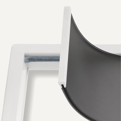 Amazon Basics Verstellbare Hunde- und Katzentür aus Kunststoff, Mittelgroß, 26,7cm x 38,1cm x 9,9cm, Weiß und Grau