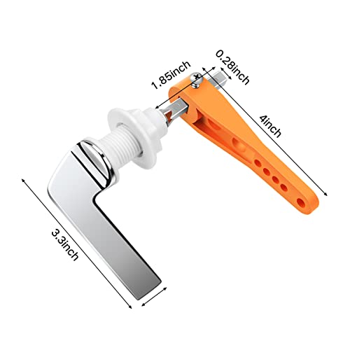 Fantasyon Toilet Handle Replacement Chrome Plated Replacement Metal Handle for Toilet WC Cistern Flush Lever - Image 2