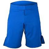 ROAR MMA Fight Shorts Grappling Muay Thai BJJ Training Jiu Jitsu No Gi Wear (Small, Simple-Blue)