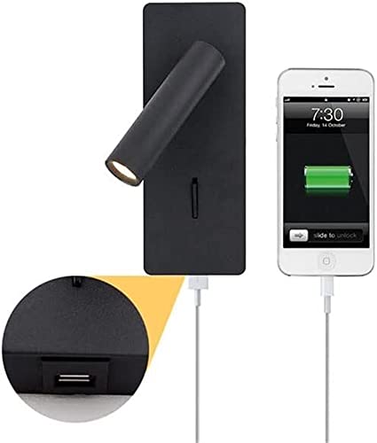 Foco ajustable de lectura con puerto USB para dormitorio moderno 6
