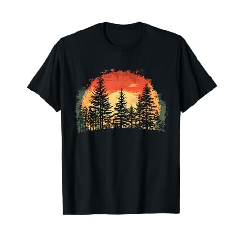 Outdoor Tree Nature Lover Wildlife Retro Forest T-Shirt