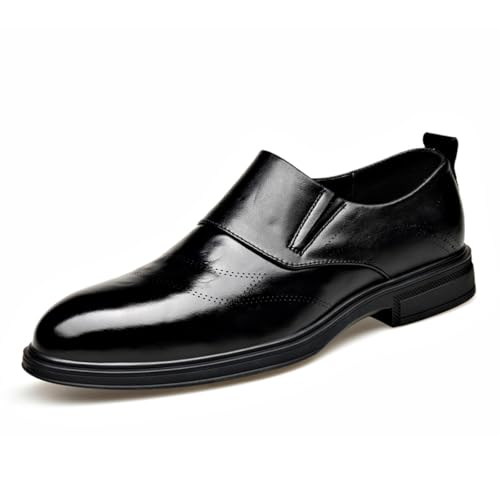 Men's Polished Leather Dress Shoes, Formal Business Footwear - Fashionable for Office Days, Business Trips & Evening Events