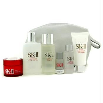 Sk-Ii Travel Set: Cleansing Oil + Cleanser + Clear Lotion + Essence + Sign Signature + Ws Dermefinition 6Pcs+1Bag