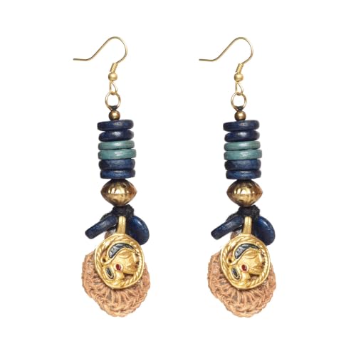 Image of Royal Queen & Empress Handcrafted Tribal Dhokra Earrings Collection for Women - Statement Ethnic Designs in Multiple Colours