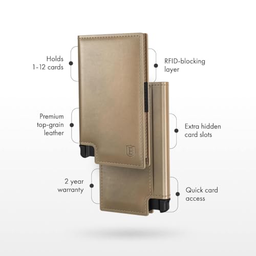 Image of Ekster - Parliament Pop Up Minimalist Wallet for Men - Mens Wallets Leather - RFID Blocking Card Holder Wallet with Push Button and Card Ejection - Leather Wallet - Easy Access