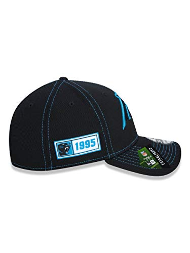 BONE 39THIRTY NFL ON-FIELD COLECAO SIDELINE CAROLINA PANTHERS ABA CURVA STRETCH FIT PRETO New Era